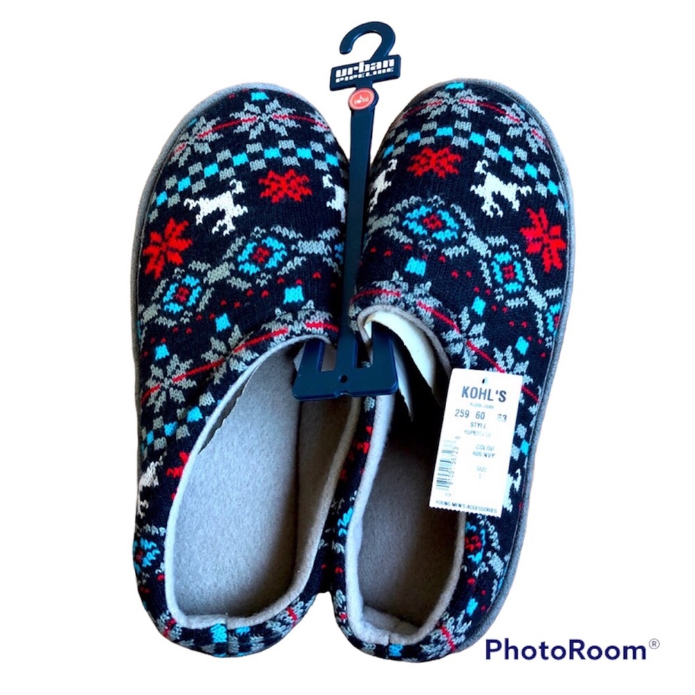 NEW House Slippers Urban Pipeline Blue Large 10/11 Men’s